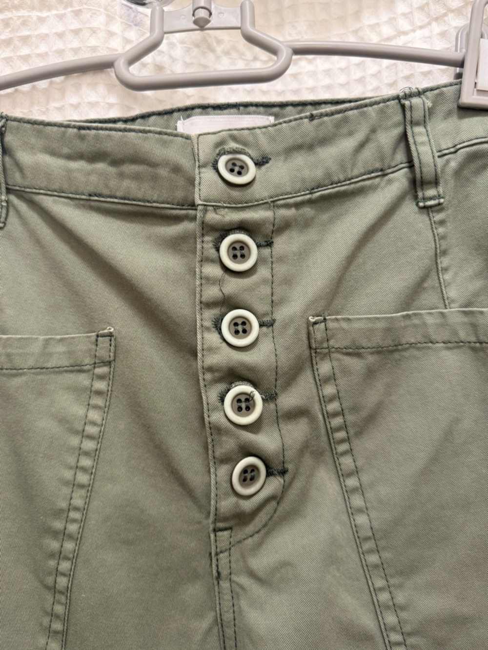 Anthropologie Olive Green Terry Star Utility Pants - size 26 - Picture 7 of 12